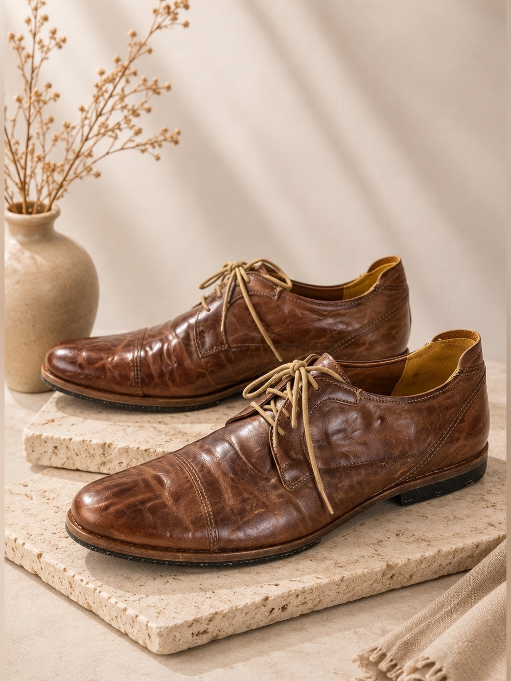 Timberland Boot Company Leather Oxfords Men’s US 10 Brown Lace Up Dress Shoes